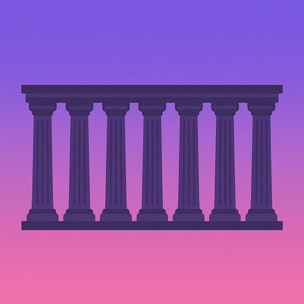 Sieben Säulen im Detail