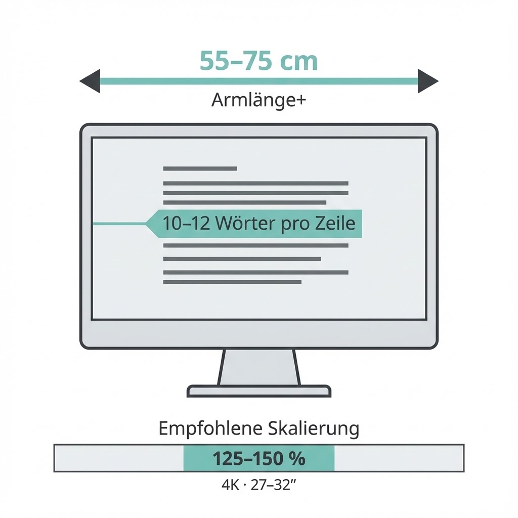 Monitorhöhe & Entfernung