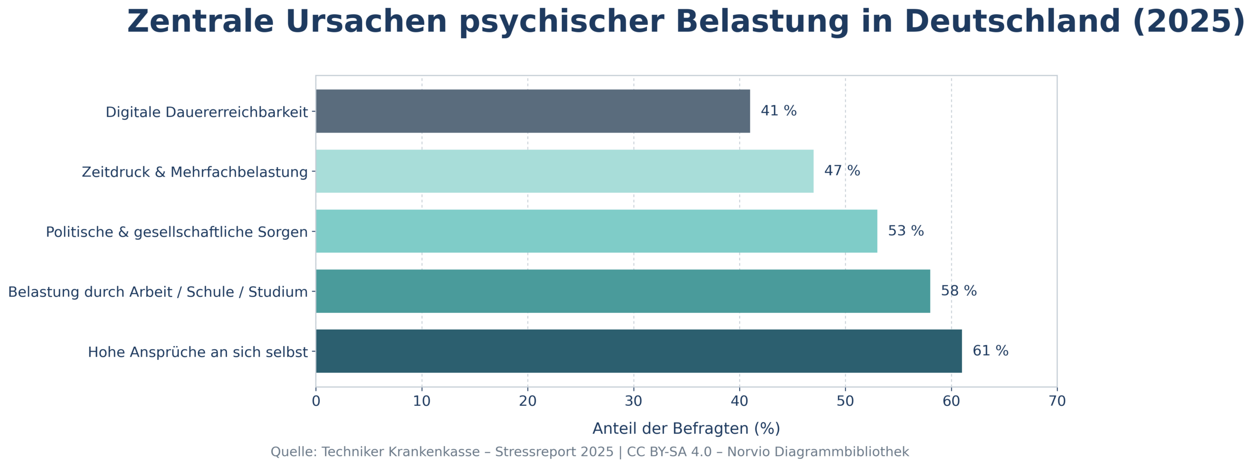 Zentrale Ursachen psychischer Belastungen 2025